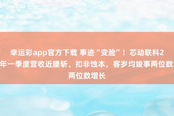 幸运彩app官方下载 事迹“变脸”！芯动联科2026年一季度营收近腰斩、扣非蚀本，客岁均竣事两位数增长
